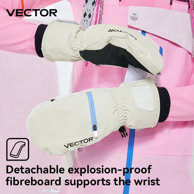 VECTOR Men's and Women's Detachable Cotton Protective Gloves Are Windproof Splash Proof Anti Slip Warm and Wear-resistant