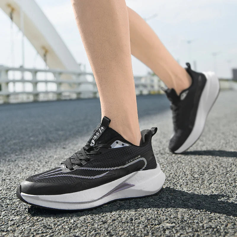 Men's Sports Shoes Full Palm Carbon Plate Road Running Shoes Men's and Women Marathon Shock-absorbing Athletics Training Shoes