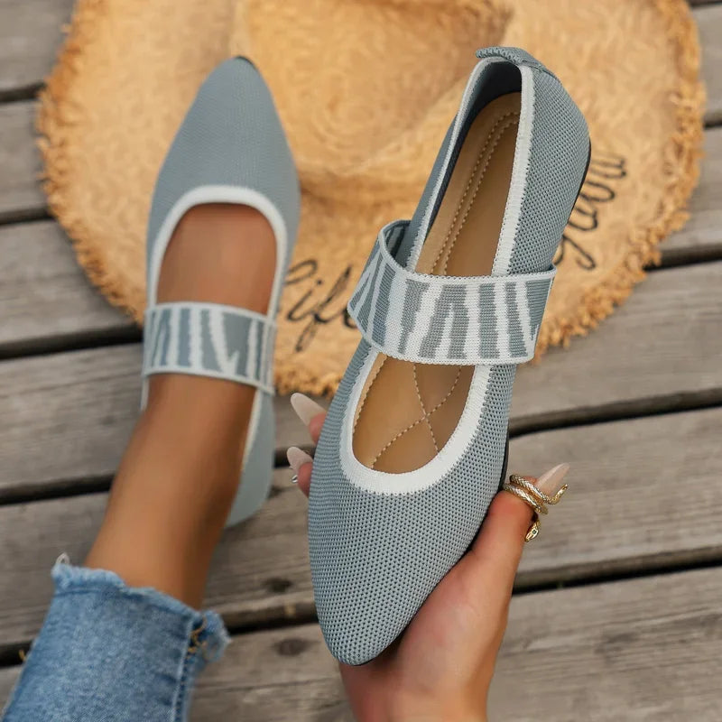 New Women's Ballet Flats Casual Shoes Low Heel Barefoot Elegant Woman Sneakers Socofy Comfortable Pointed Toe Loafers Female