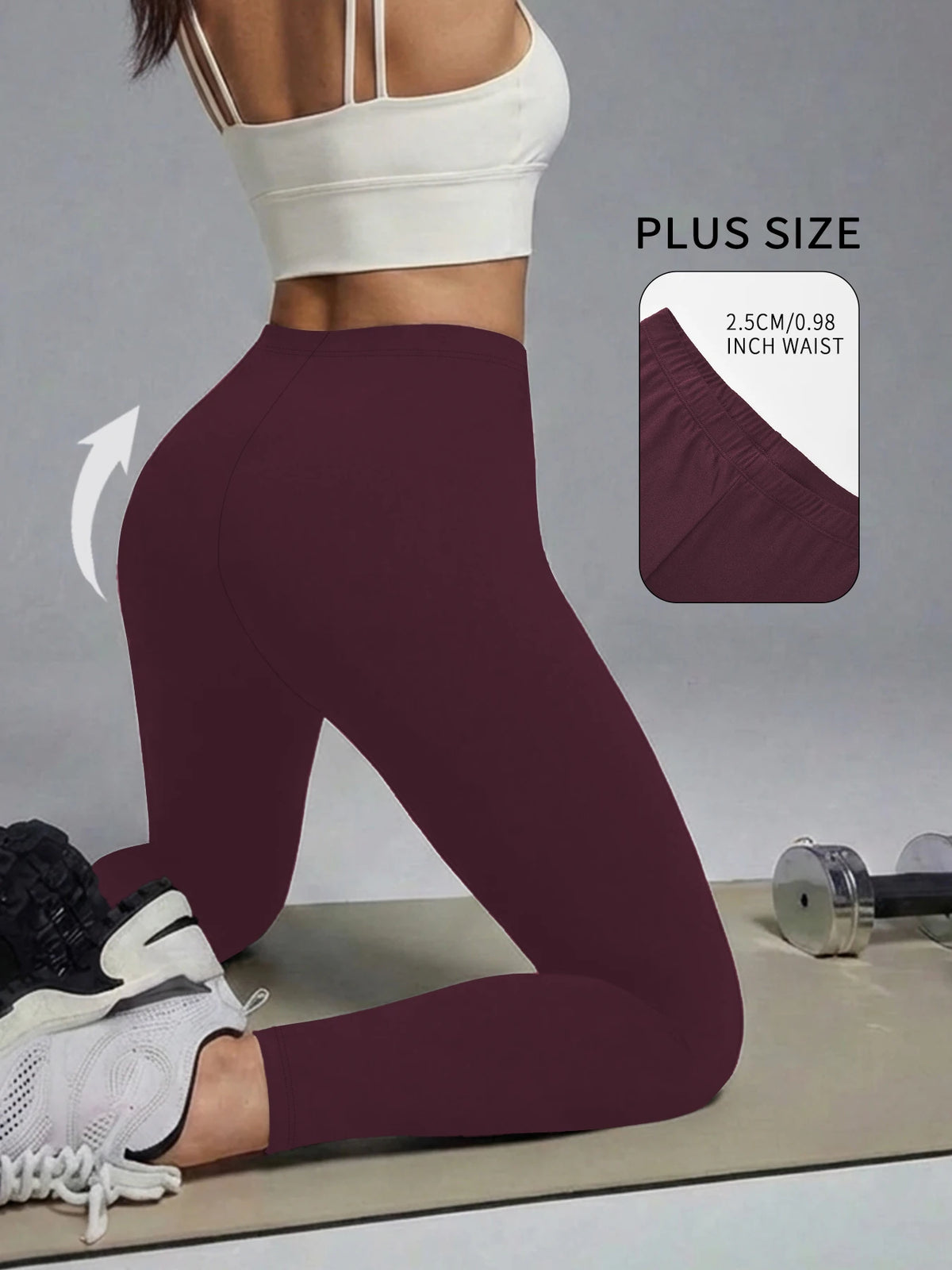 Plus Size Super Soft Leggings for Women - High Elasticity Tights for Yoga Running Workout Casual Wear