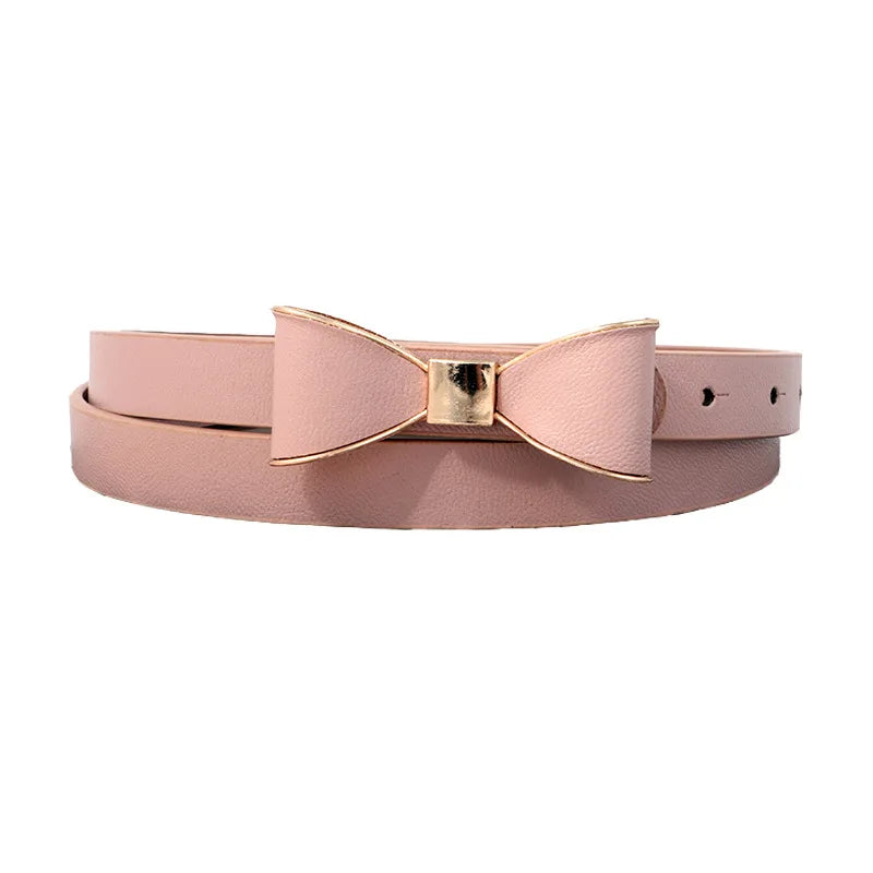 Women's Belts New Bow Solid Color Simple Elegant GentleVersatile Belt Dress Fashionable Girls  Jeans Accessories