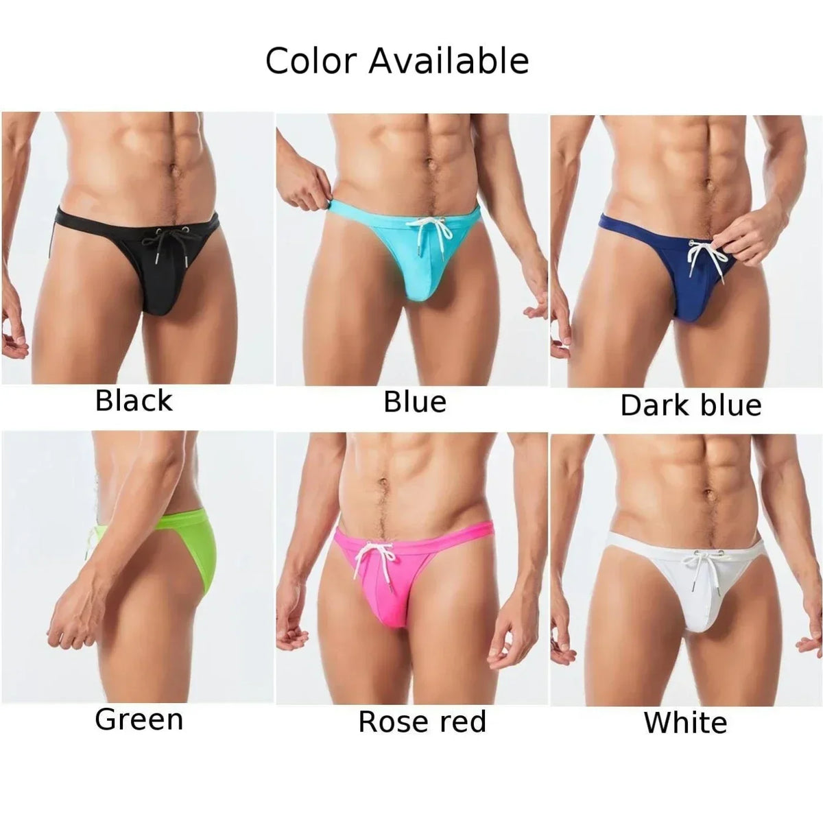 Men Summer Swimwear Swim Briefs Low Waist Bikini Beachwear Surf Board Shorts Sleepwear Undies Swimming Beach