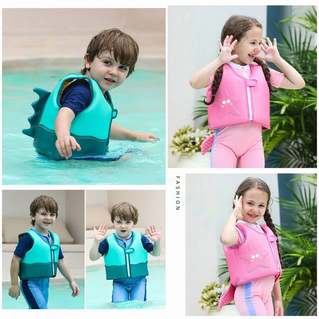 Girls Boys Swim Vest Toddler Baby Life Jackets For Kids swimming Activities Beginner Swimmer Floating Aid