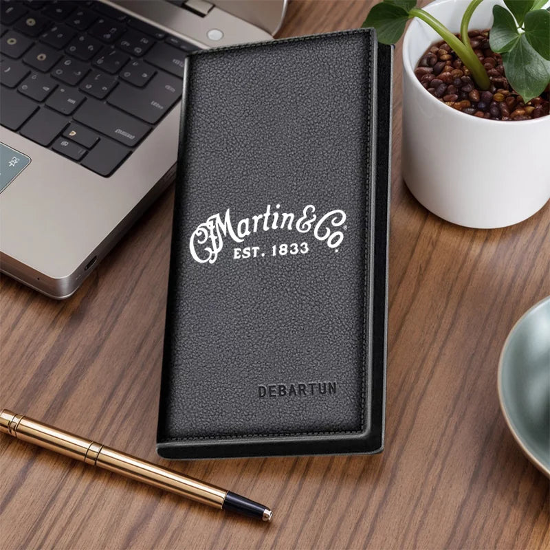 Martin guitars established year company Men's Long Wallets Business Stylish Printing Design Casual Use Christmas Valentine's Fat