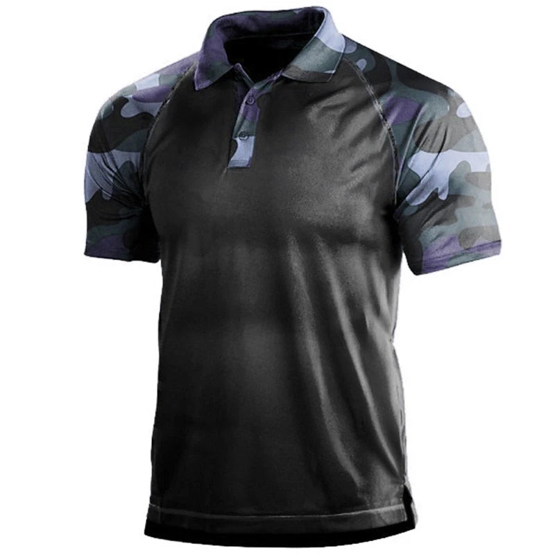 Fashion Camouflage Graphic Polo Shirts For Men Trendy Summer Short Sleeve 3D Printed Polo Shirt Loose Breathable Lapel Tees Tops