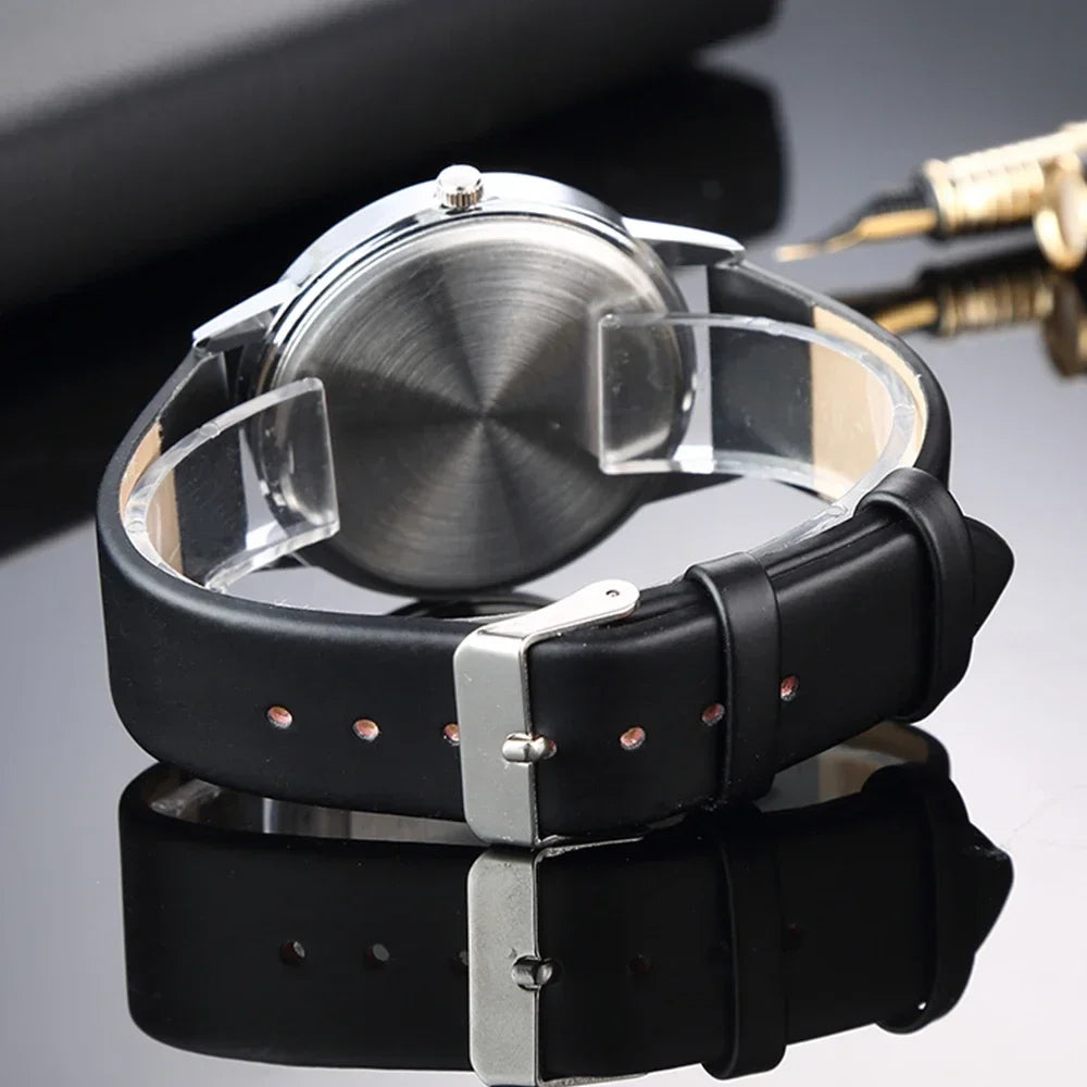 Simple Women's Watches Fashion Leather Slim Strap Wristwatch Ladies Quartz Watch Round Dial Clock Gift Relojes Para Mujer