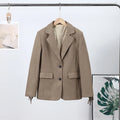 Chic Women's Blazer Turn down Collar Full Sleeve Tassel Solid Female Blazers 2025 Autumn Elegant Fashion High Street Lady Coat