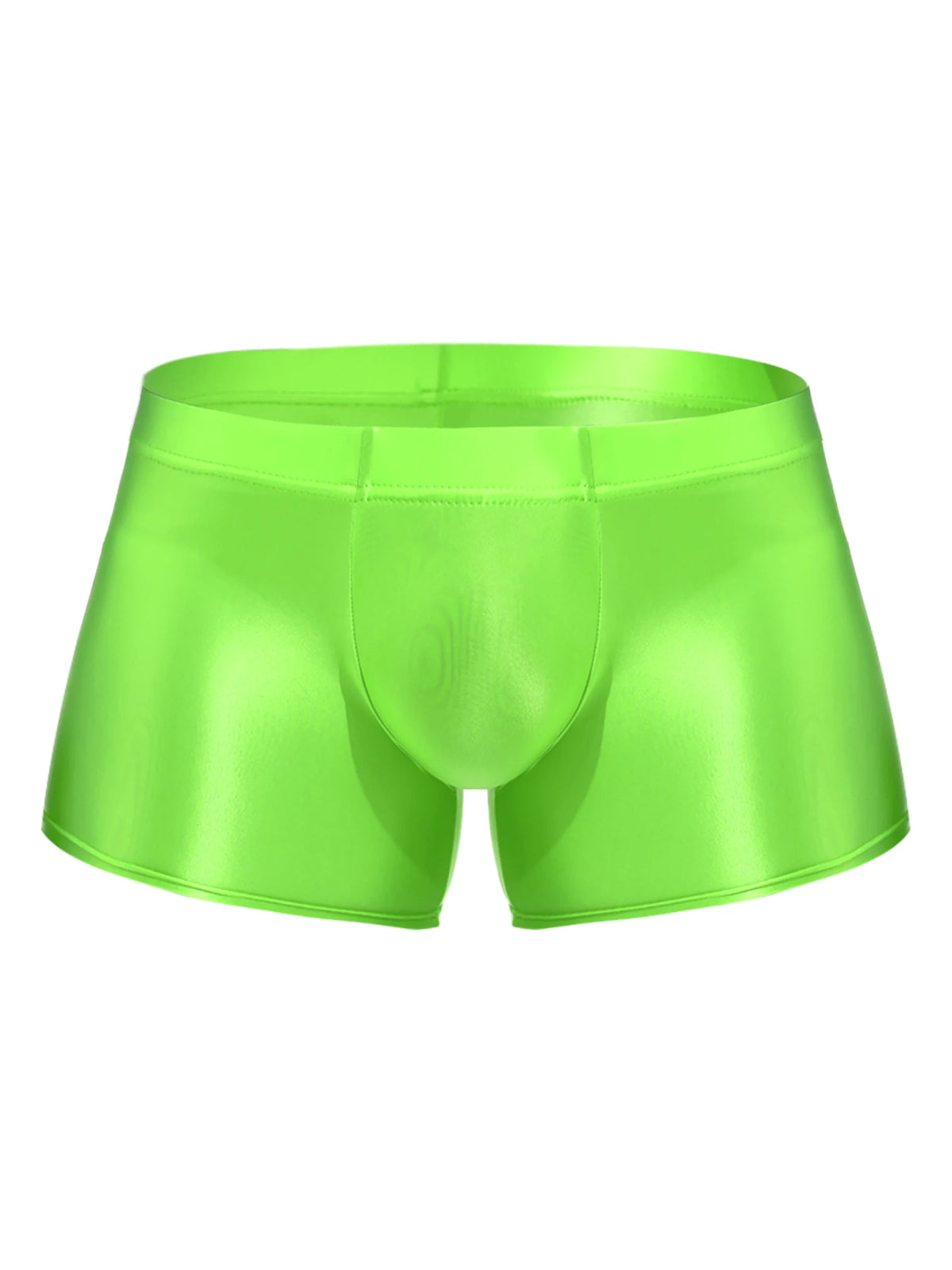 Swimwear for Men Low Rise Glossy Trunks Solid Color Boxers Shorts Homme Bathing Bottom Underpants Male Swimming Briefs Underwear