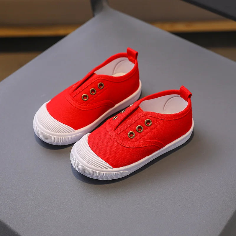 Kids Canvas Sneakers Girls Boys Casual Children Shoes For Spring Autumn Flat Heels Loafers Soft Soles Toddler Baby Shoes  CSH900