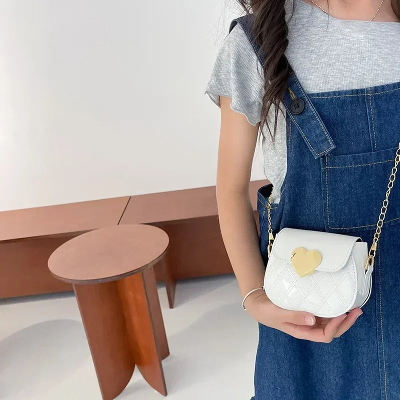 Cute Little Girls Mini Shoulder Bag for Kids Fashion Coin Purse Small Handbags Lovely Patent Leather Children's Messenger Bags