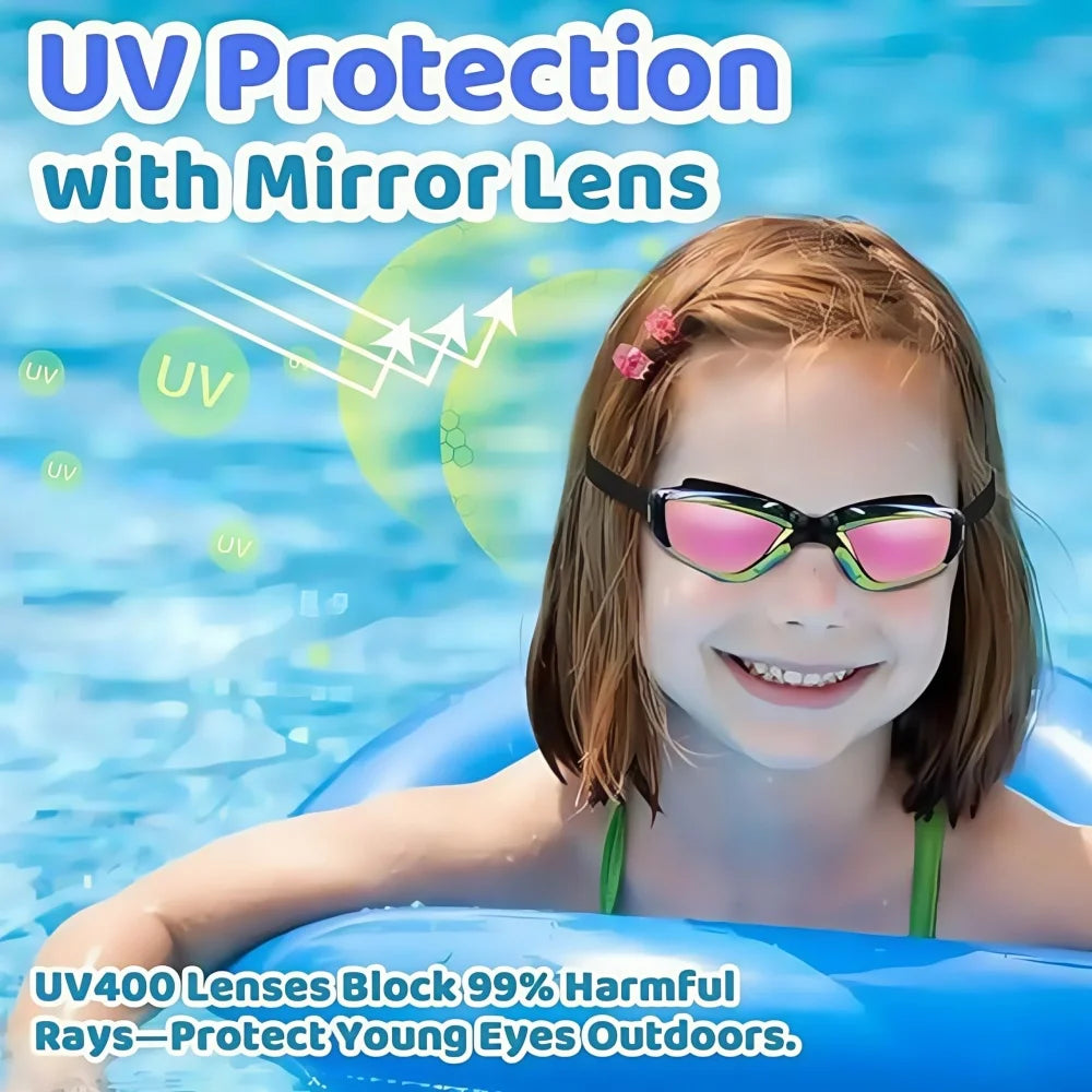 New Kids Swim Goggles For Boys And Girls (2-14 Age) High Quality Silicone Anti UV400 Protection Clear Lens Swimming Set