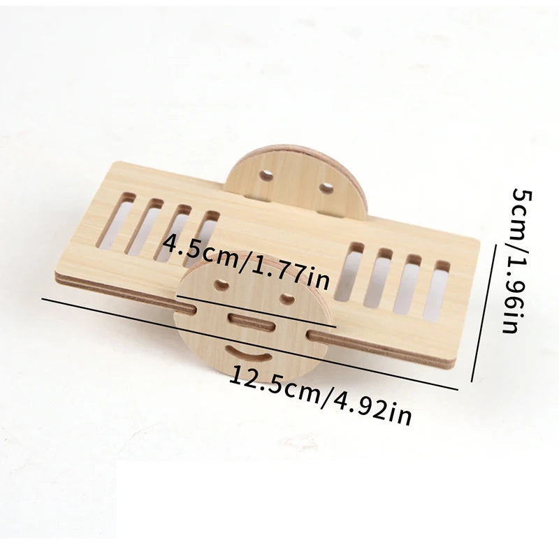 Pet Hamster Toys Wooden Bridge Seesaw Swing Toys Small Animal Activity Climb Toy DIY Hamster Cage Accessorie