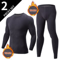 2-piece Autumn And Winter Men's Solid Color Simple Long-sleeved Trousers Suit Casual Joker Men's Bottoming Warm Sports Suit