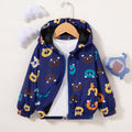 Kids Jacket  Autumn Children's Wear Toddler Cartoon Dinosaur Print Foreign Trade Hooded Zipper Sports Coat