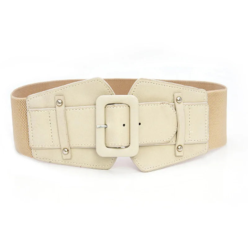 New Women Wide Belt For Dresses Elastic Belts Female Waist Strap Fashion Dress Waistband Decorative Accessory Personality Belt