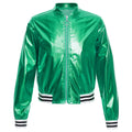 Kids Girls Hip-hop Jazz Street Dance Coat Long Sleeve Shiny Bronzing Cloth Baseball Jacket Bomber Outerwear Streetwear Dancewear