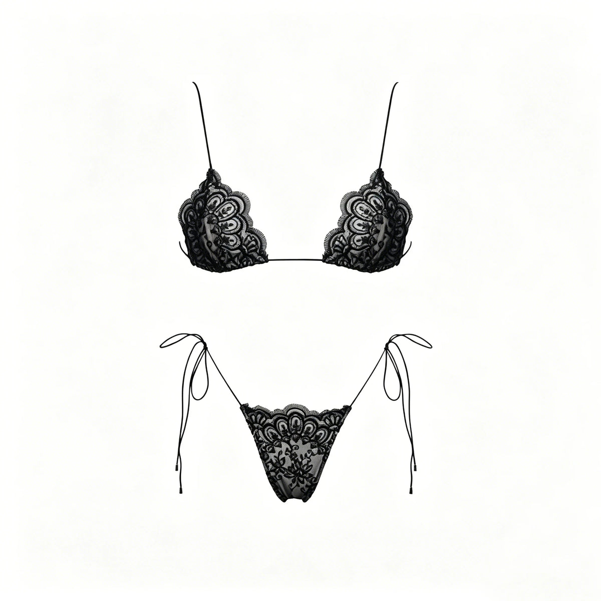 Mesh Bikini with Pants Swimsuit Brazilan Bikini Set Swimwear for Women Lace Halter Shirring 3 Pcs Bathing Suits Summer Female