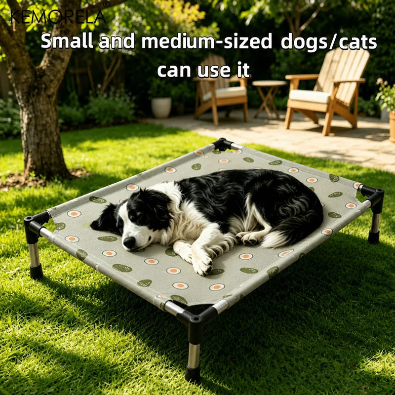 Elevated Pet Bed Breathable Pet Hammock Bed Detachable Washable Raised Cat Cot Moisture Proof Sleeping Bed for Small Dogs Kitten
