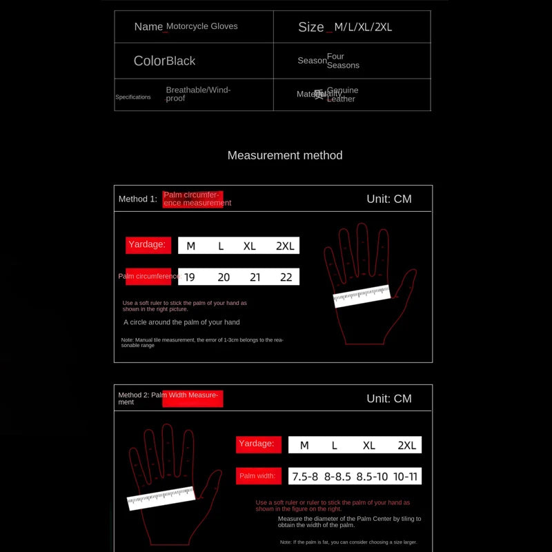 Summer Motorcycle Breathable Gloves Men Women Moto Leather Carbon Cycling Winter Motorbike Motorcross Motor Full Finger Gloves
