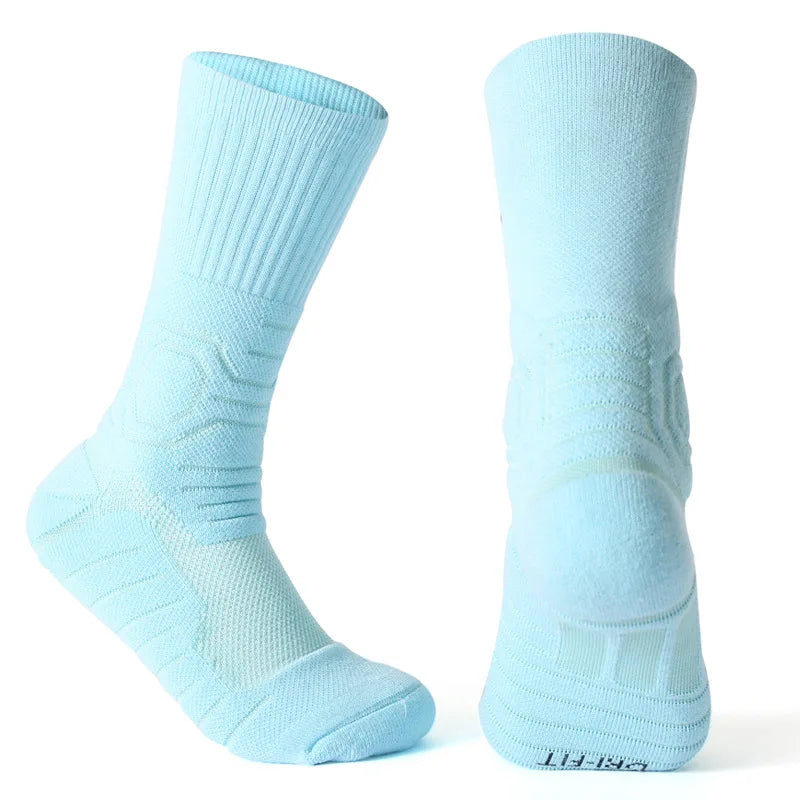 Women Professional Basketball Sock Long Tube Sports  Men Thickened High Towel Sweat-absorbent Non-slip Breathable Elite W100