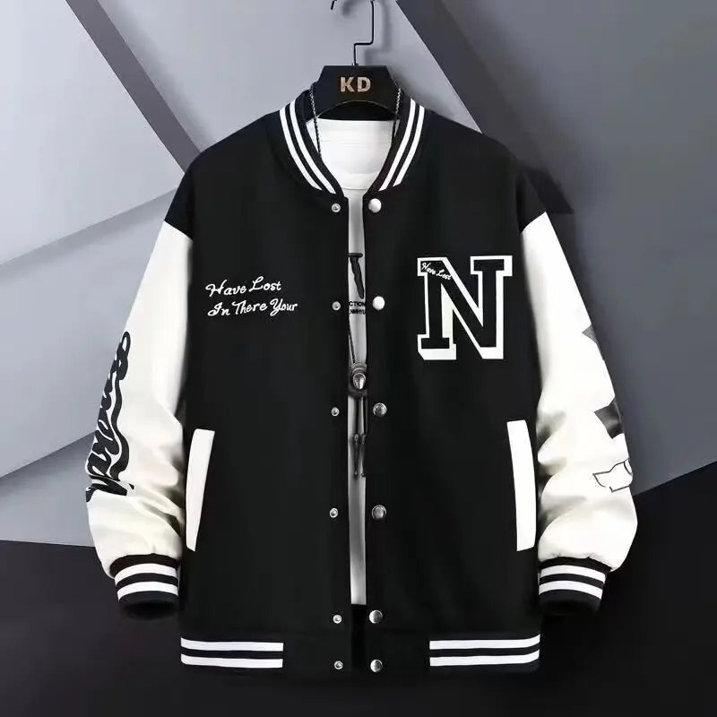 Men's Spring Jacket American Style Baseball Jacket Men's Thin Jacket Casual Men's Lightweight American Baseball Varsity Jacket