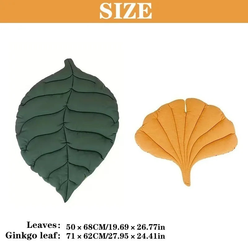 1-2PCS Leaf Shaped Pet Bed Reversible Soft Washable Non Slip Cushion for Cats Dogs Indoor Travel Camping Comfortable Cozy Mat