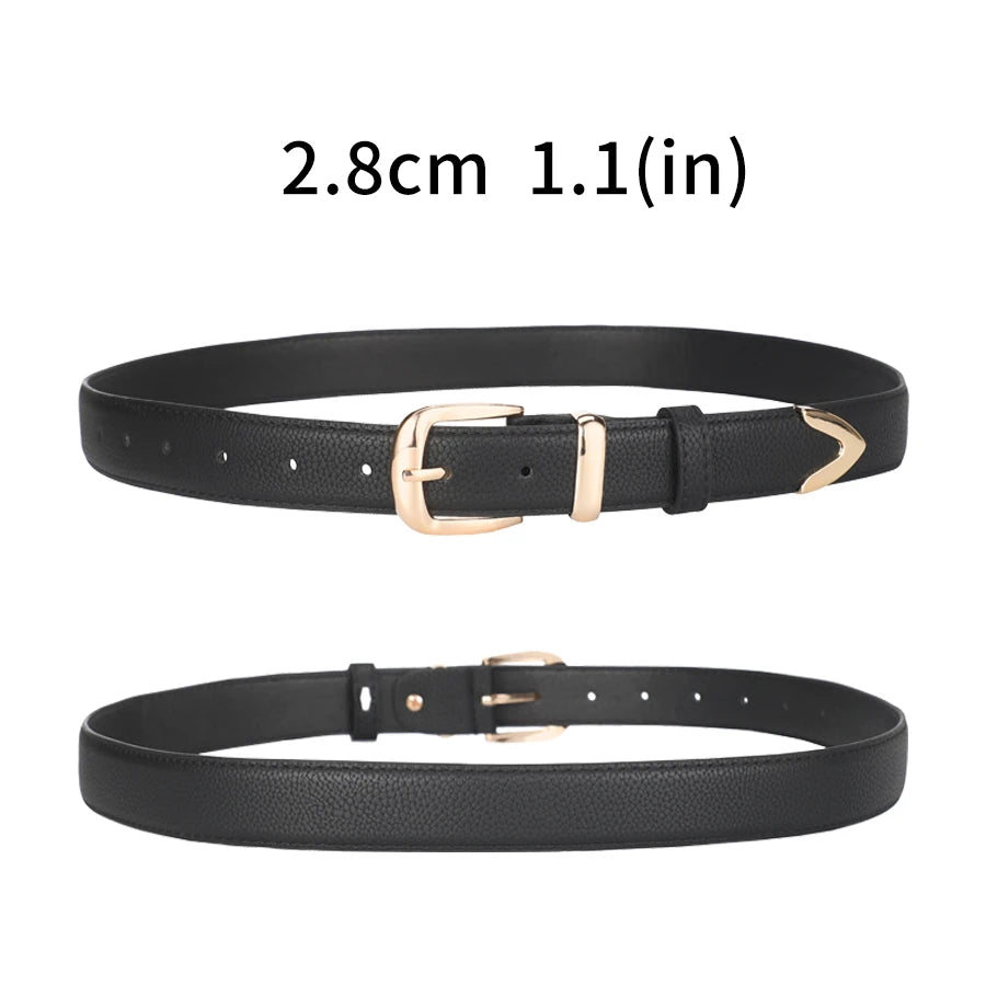 New Women Belts A Solid Color Casual, Retro and Elegant PU  Jeans and Coats Belt, Suitable for All Four Seasons Unisex Belts