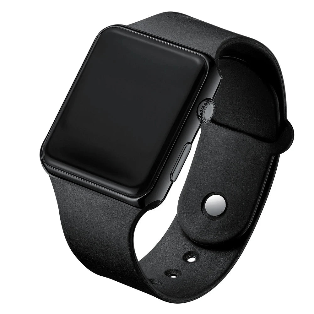 New Digital Watches Men Women Electronic Square LED Sport Wristwatch Fashion Casual Simple Silicone Female Clock