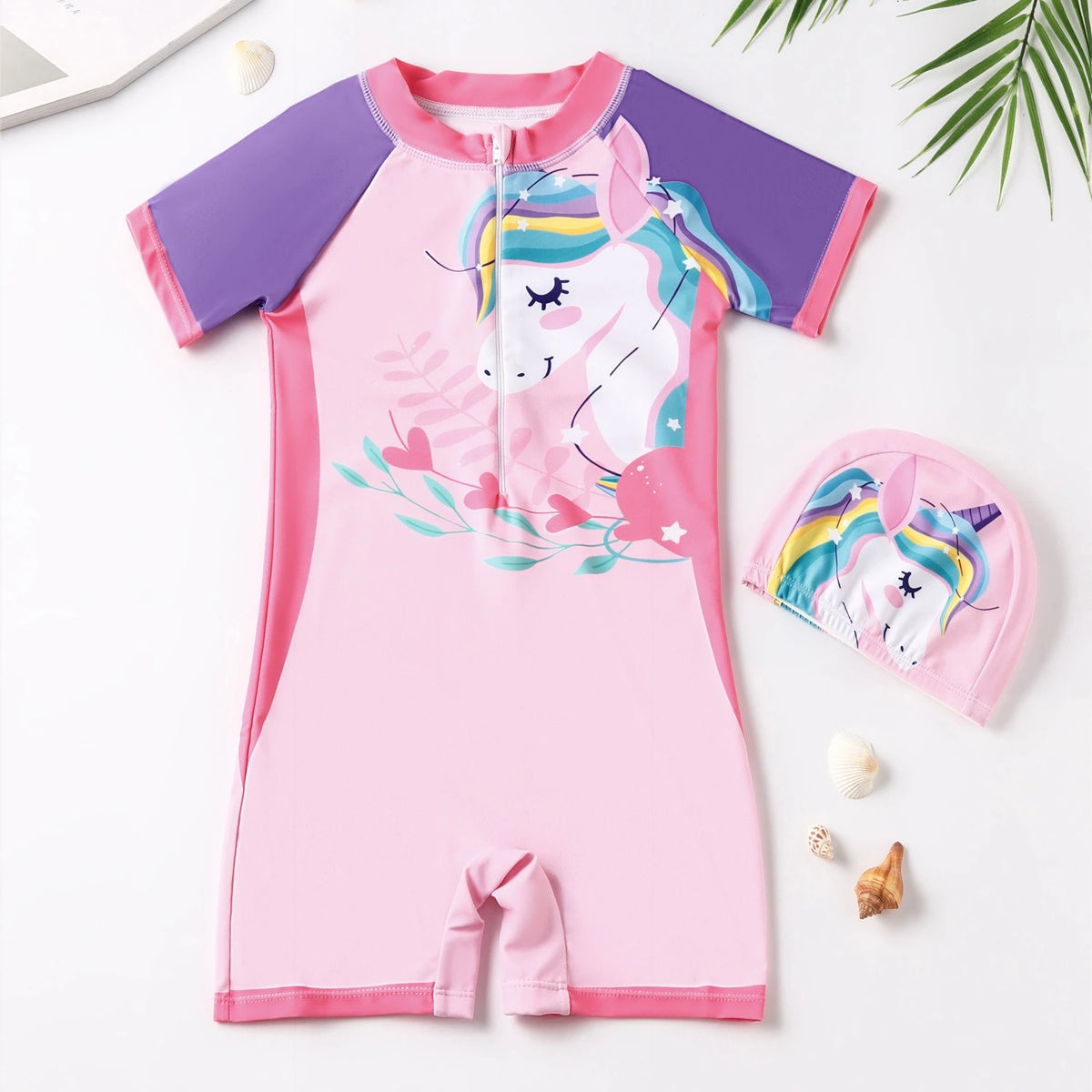 Children's swimsuits boys and girls' one-piece quick drying swimsuits small medium and large children's new girls' swimsuits