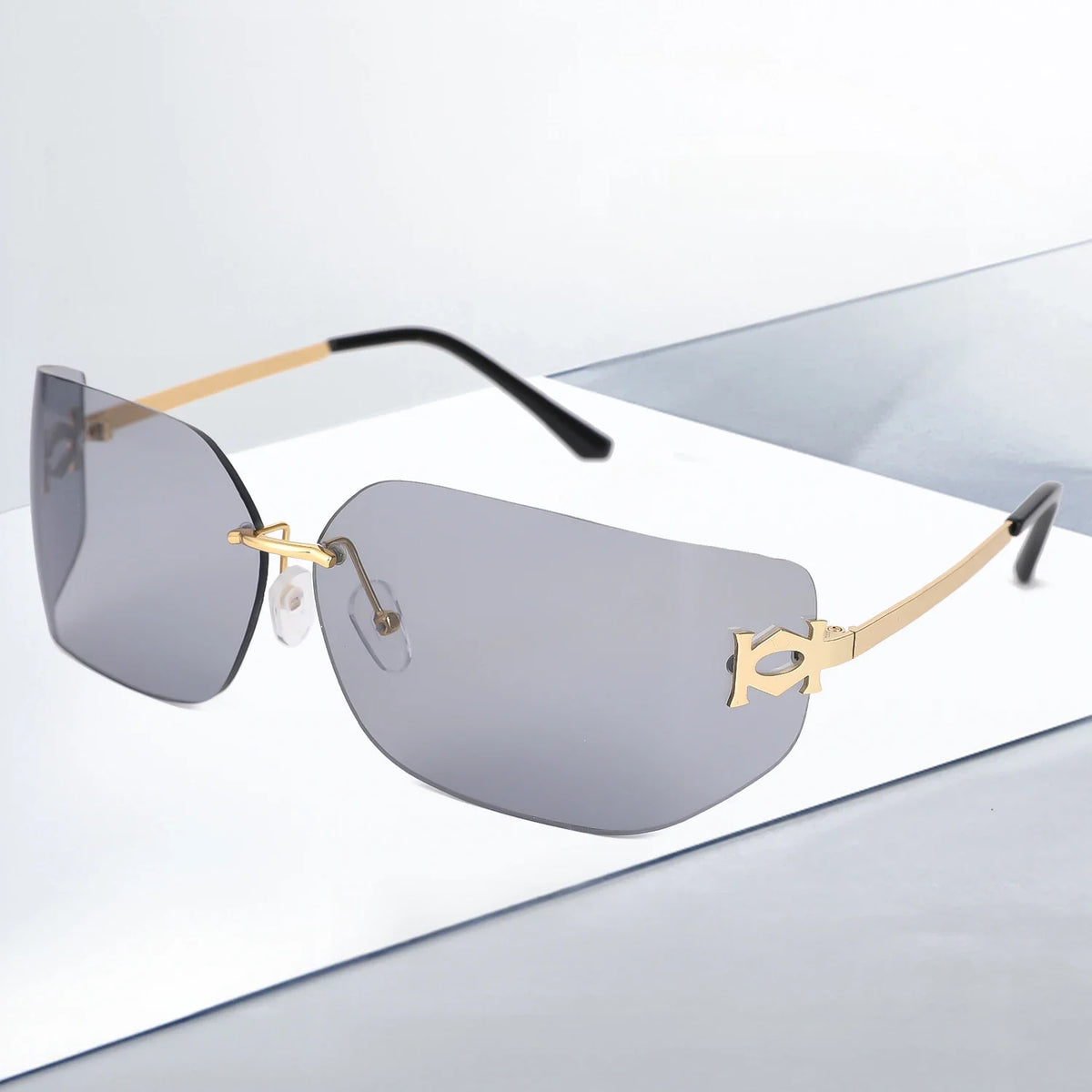 Women Sunglasses Fashion Rimless Rectangle Sunglasses for Women Luxury Design Trendy Frameless Sun Glasses Female UV400