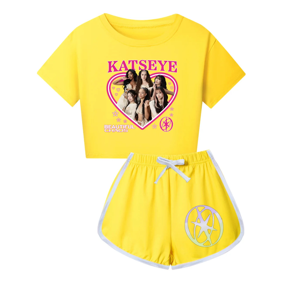 Summer Fall Girls Boys Pajama Sets KPop Girls Group KATSEYE Pyjamas Children Cotton Sleepwear Baby Underwear Set Kids Clothes