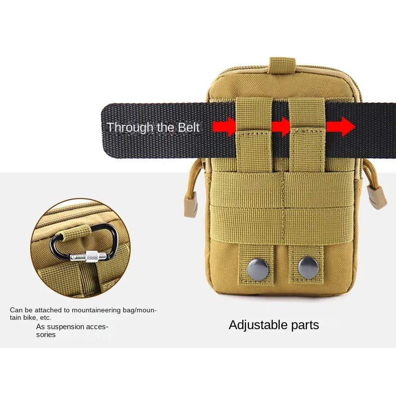Outdoor Men Waist Pack Bum Bag Pouch Waterproof Waist Bag Sport Hunting Belt Nylon Mobile Phone Bags Travel Tools Men's Bags