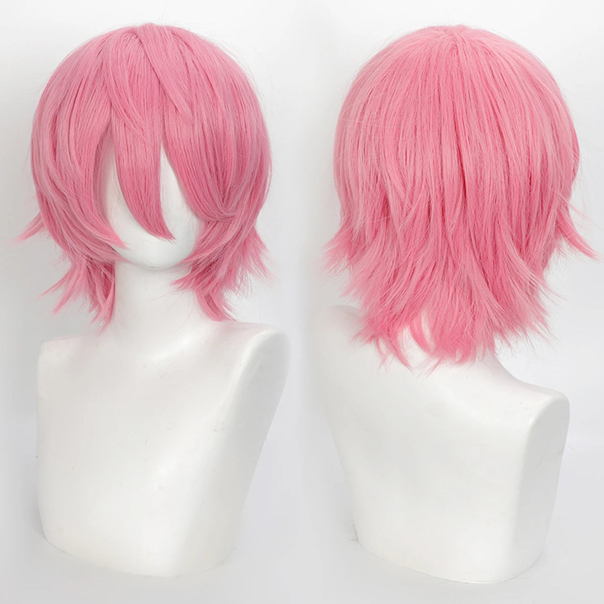 Short Wavy Bob Synthetic Wig with Air Bangs Heat Resistance Shoulder Length Curled 14inch Wigs for Daily Use Cosplay for Women