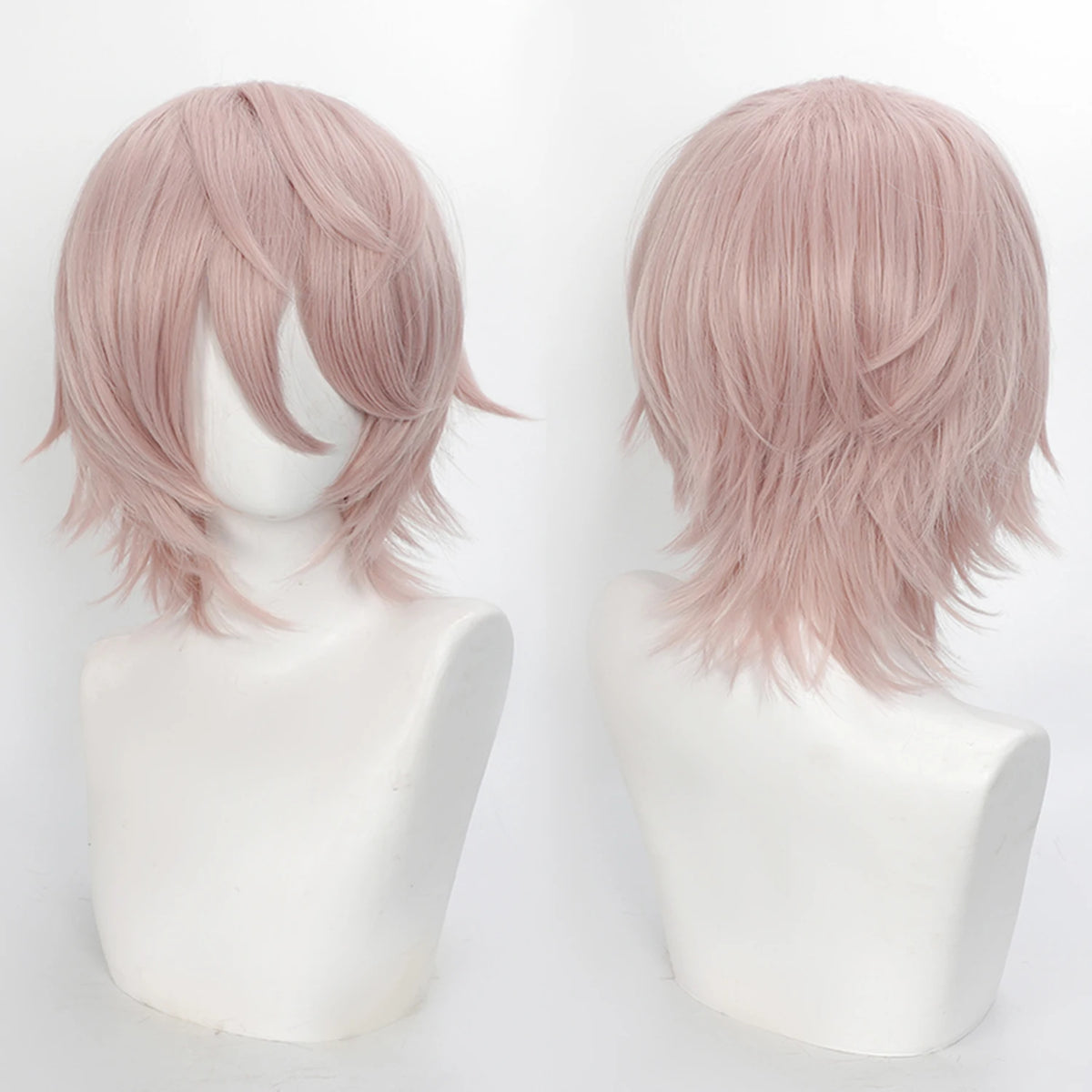 Short Wavy Bob Synthetic Wig with Air Bangs Heat Resistance Shoulder Length Curled 14inch Wigs for Daily Use Cosplay for Women