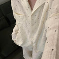 Teen Girls Long-sleeve Long-pant Pajamas Spring Autumn Woman Loungewear Students Breathable Homewear Women Loose Ladies Casual