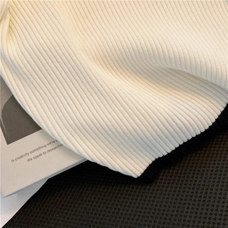 Ice Silk Polo Shirt Summer Women's Knitted Short Sleeve Polo Casual Versatile Women Sweater Tops 2025 Korean Clothing