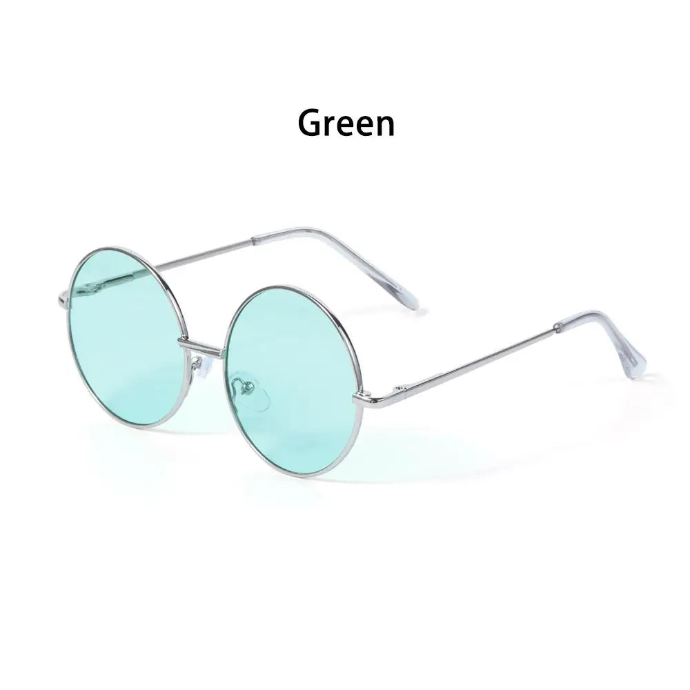NEW Summer Child Retro Round Frame Sunglasses Children Kids Black Pink Red Lens Fashion Boys Girls UV400 Protection Eyewear 14mm