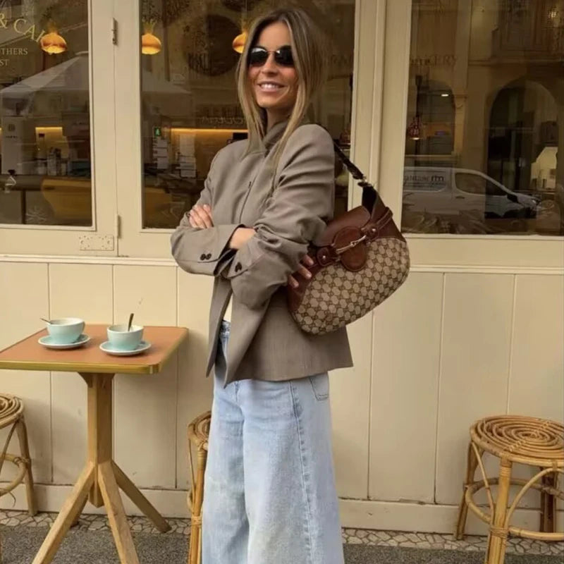 Blazers Spring Women's 2026 New Jackets Fashion Youth Elegant Office Blazers Blouse Chic Spring Travel Holiday Street Blazers