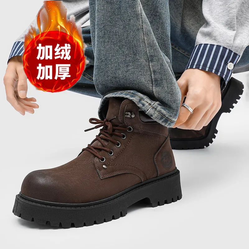Men's Winter Boots Thermal Waterproof | Non-Slip Snow Shoes | Plush Lined Sneakers | Outdoor Hiking Boots for Men