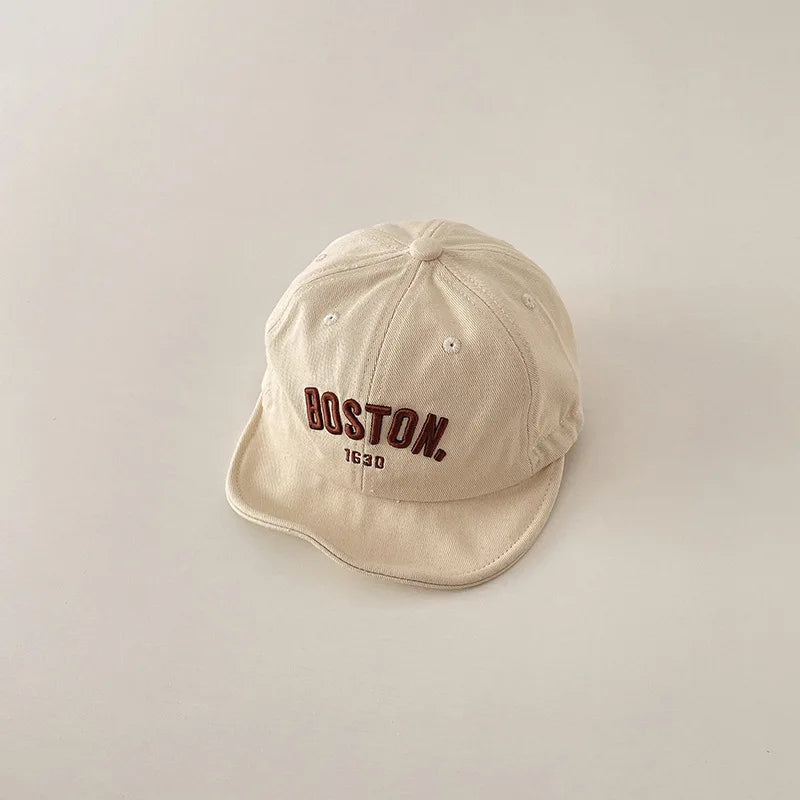 Children Vintage Soft Short Eaves Cap Boys Casual Letter Simple Hats Summer Spring Versatile Cotton Outdoor Kids Girls Hats