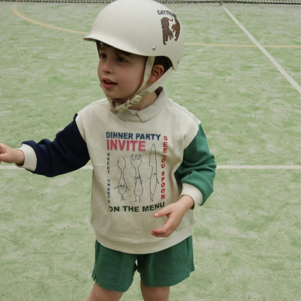 2026 KS Children Clothes Set Boy Sporty Hoodies Windbreaker Suit Toddler Girls Sequin Cartoon Sweatshirt Pants Kids Pullover Top