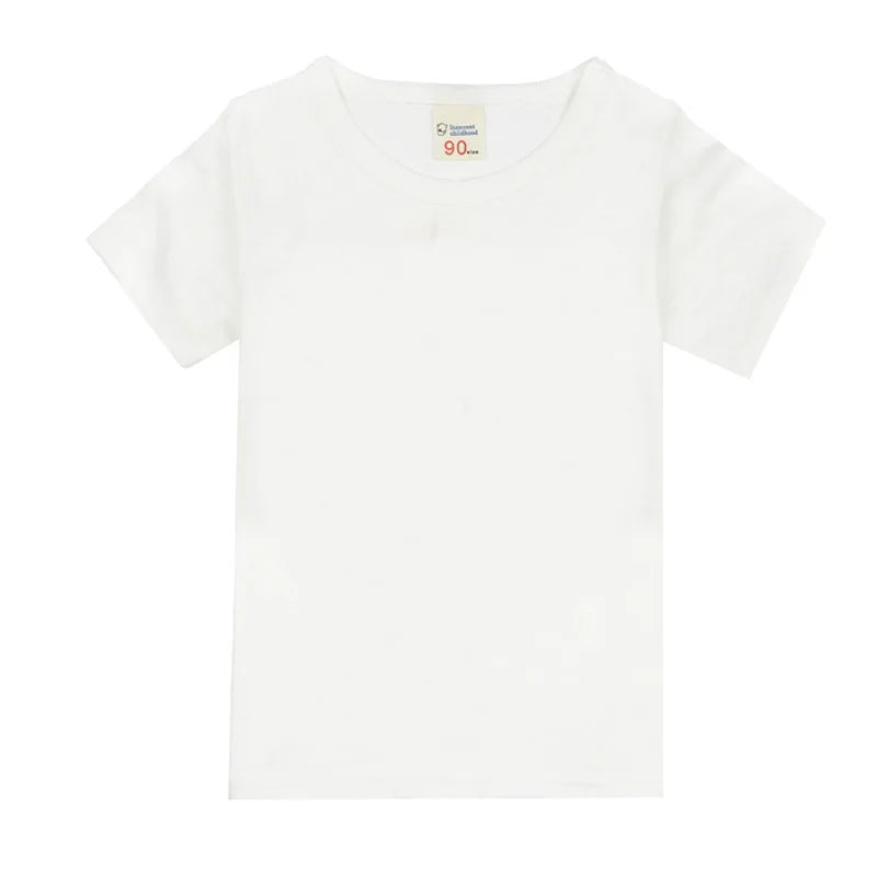 2-16 Years Boys Tshirts Cotton Short Sleeve Girls Clothes Summer Solid T-shirt Teenage Children Tees Kids Korean Top Baby  Cloth