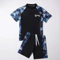 Boys Girls Split Swimsuit Children Surfing Quick Drying Swimming Sets Kids Short Sleeve Sleeve Shorts Swimwear 2 Piece Set