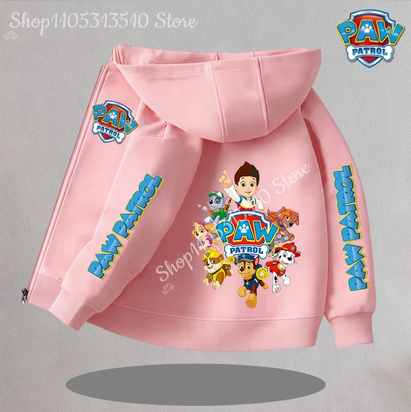 Cartoon Paw Patrol Kids Coats New Children Outerwear Warm Fleece Jacket Boys Girls Jackets for Autumn Spring Children Clothing