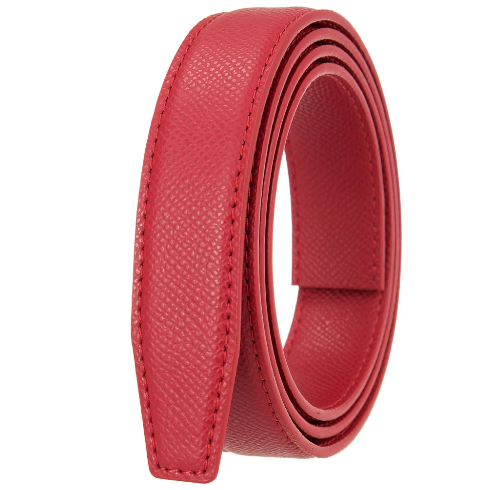 Women's Belts Ladies Luxury Brand Fashion Design Simple Versatile Jeans Accessories Women Automatic Buckle Thin Waistband 2.4cm