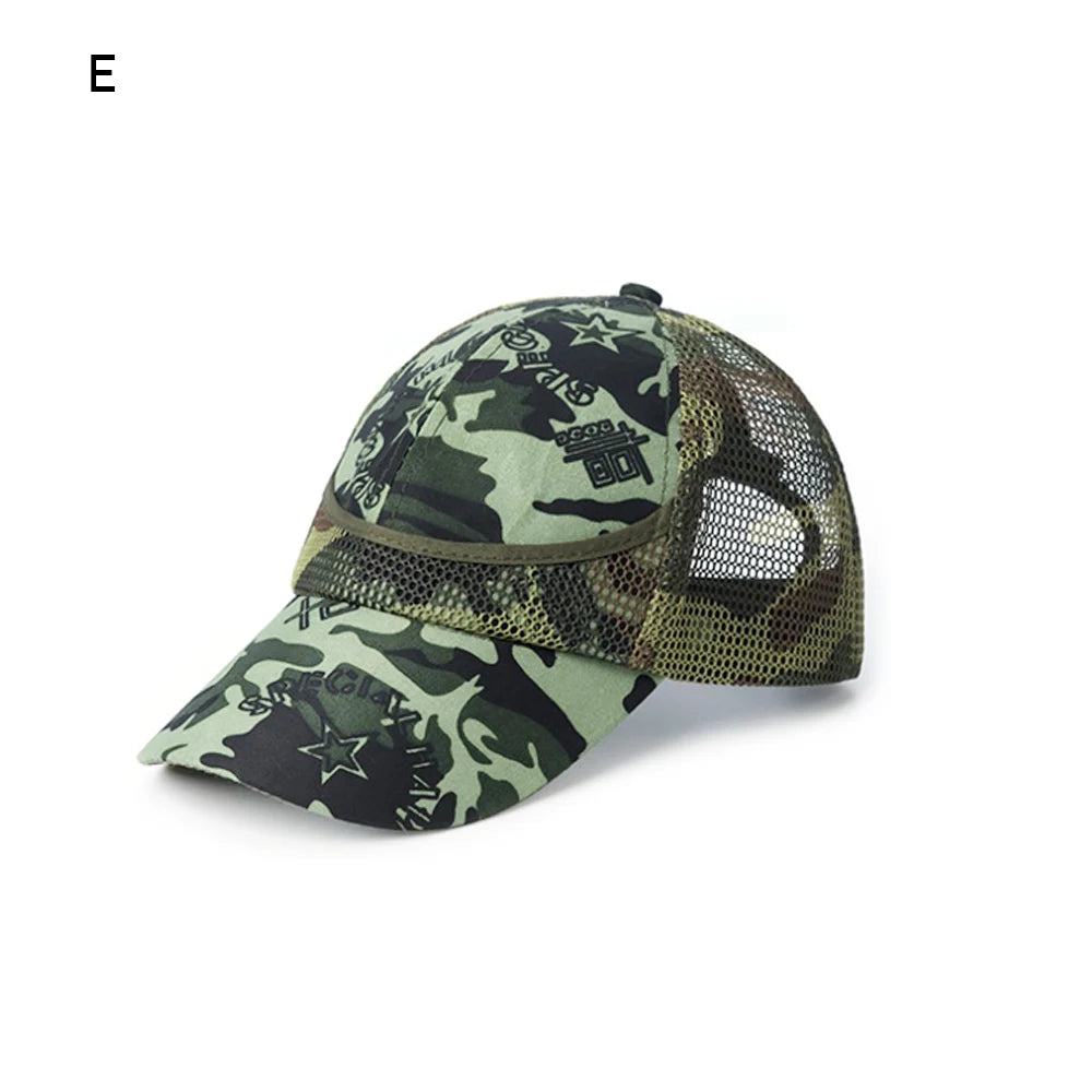 3-9 Years Kids Cap Summer Autumn Cap HipHop Hat Camouflage Baby Boy Mesh Baseball Cap For Boys Girl Caps Children Hats
