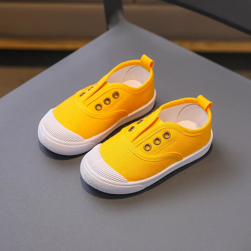 Kids Canvas Sneakers Girls Boys Casual Children Shoes For Spring Autumn Flat Heels Loafers Soft Soles Toddler Baby Shoes  CSH900