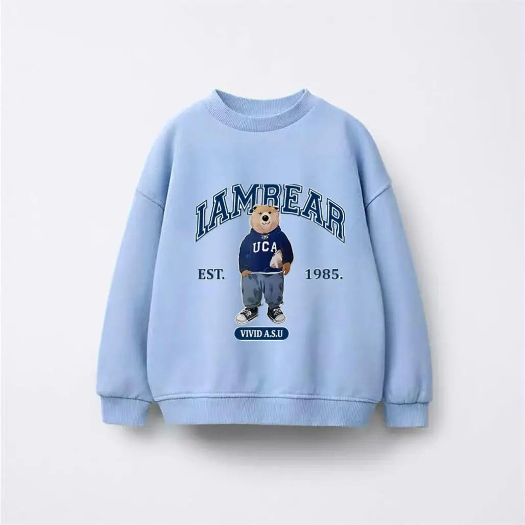 Kids New Printing Hoodie Outer Wear Loose Casual Round Neck Sweatshirst 2 3 4 5 6Years Old Child Versatile Long Sleeve Pullovers