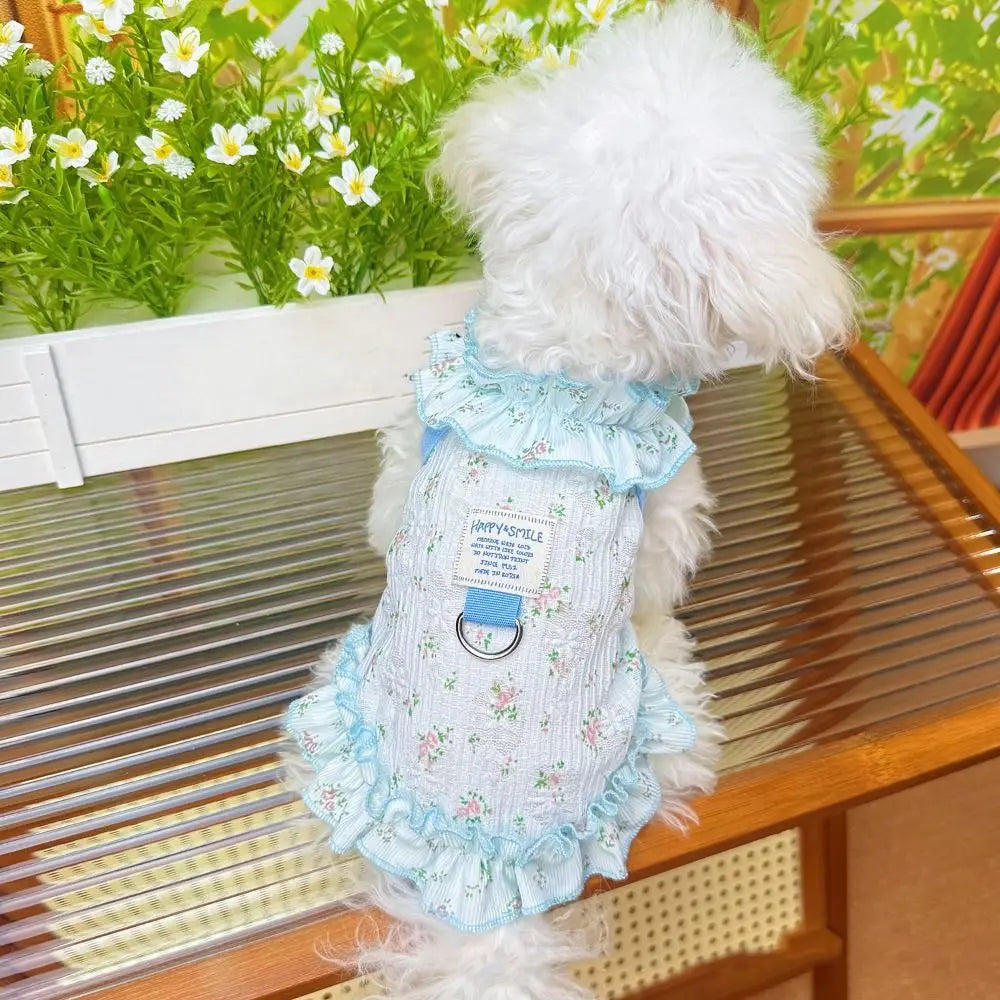 Pet Clothes Thin Dog Cool Dress Cute Soft Dog Cooler Clothes Breathable Skin-friendly Puppy Skirt Spring/Summer