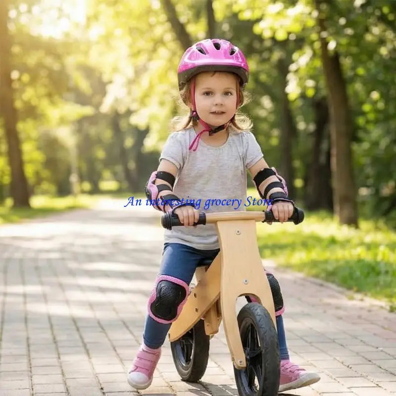 652D 6Pcs Kids Outdoor Sport Gear Set for Roller Skating Scooter Skateboard Cycling with Skating Knee Guard Elbow Hand Pad